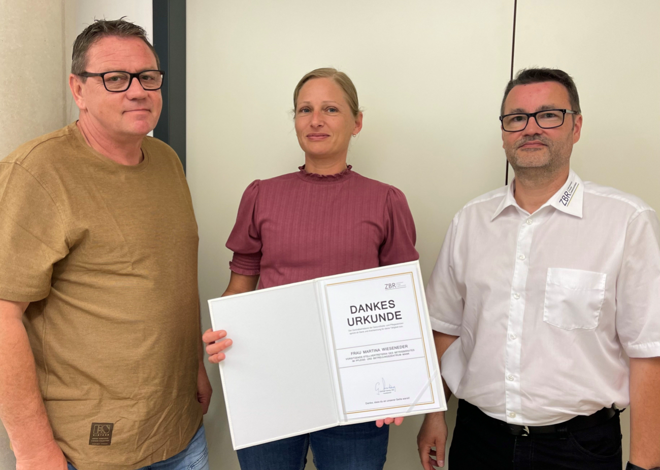 ZBR-Vorsitzender verabschiedet Betriebsrätin des PBZ Mank   ZBR